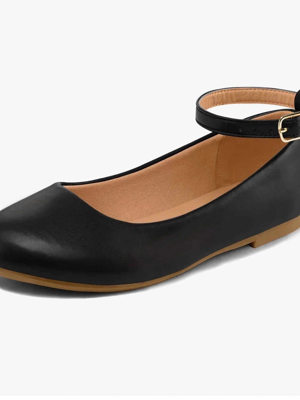 Amazon Kids Black Ballet Flats with Brown Insole girls size 2